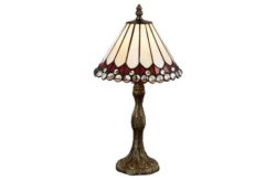 Collection Tiffany Style Jewel Table Lamp - Cream.